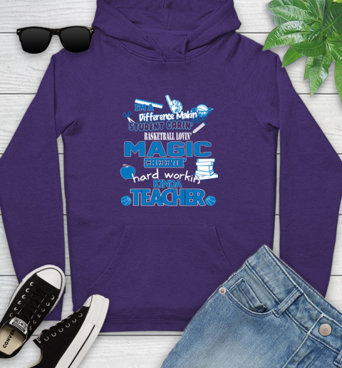 Orlando Magic NBA I'm A Difference Making Student Caring Basketball Loving Kinda Teacher Youth Hoodie 5