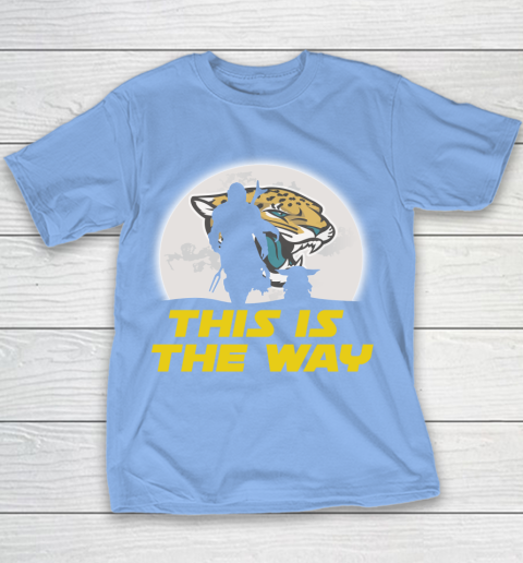 Jacksonville Jaguars NFL Football Star Wars Yoda And Mandalorian This Is The Way Youth T-Shirt 8