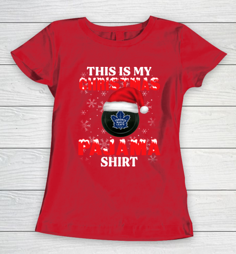 Toronto Maple Leafs This Is My Christmas Pajama Shirt NHL Women's T-Shirt 9