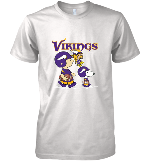 Minnesota Vikings Let's Play Football Together Snoopy NFL Premium Men's T-Shirt