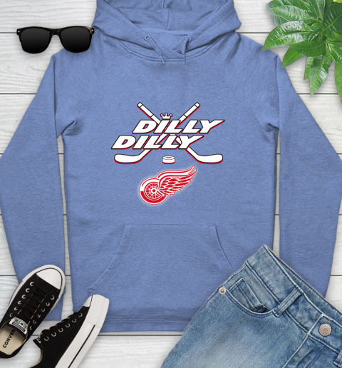 NHL Detroit Red Wings Dilly Dilly Hockey Sports Youth Hoodie 12