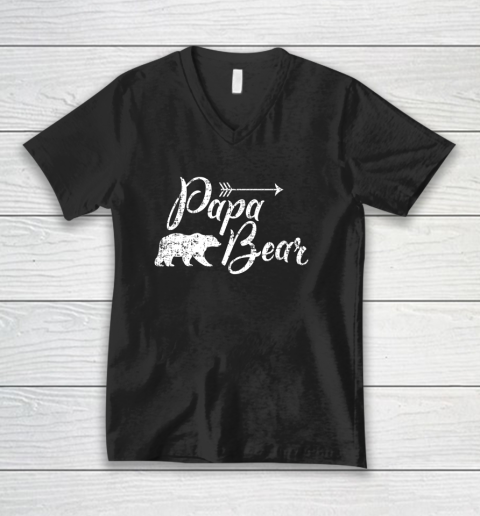 Papa Bear Mama Bear Camping V-Neck T-Shirt