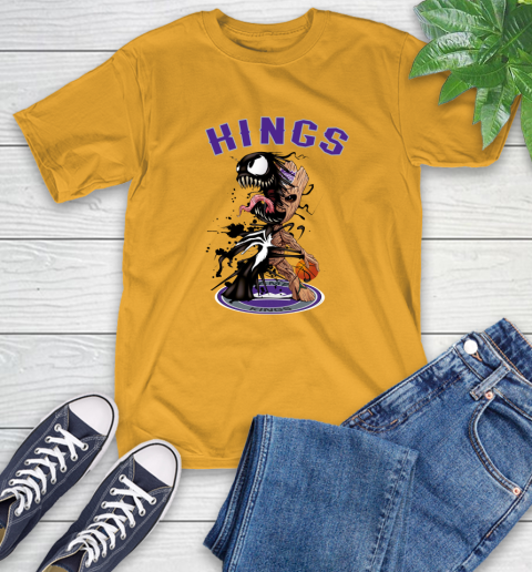 NBA Sacramento Kings Basketball Venom Groot Guardians Of The Galaxy T-Shirt 3