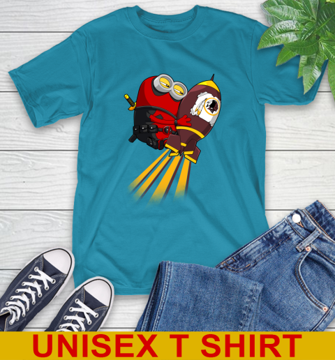 NFL Football Washington Redskins Deadpool Minion Marvel Shirt T-Shirt 9