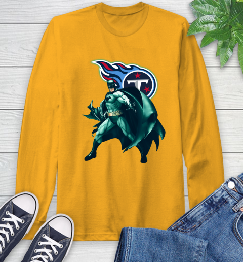 NFL Batman Football Sports Tennessee Titans Long Sleeve T-Shirt 3