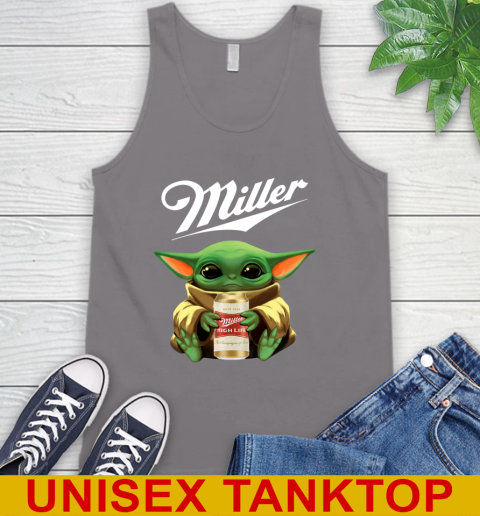 Star Wars Baby Yoda Hugs Miller High Life Beer Shirt 76