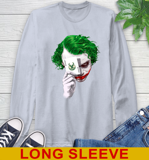 Milwaukee Bucks NBA Basketball Joker Card Shirt Long Sleeve T-Shirt - Image 7