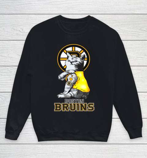NHL My Cat Loves Boston Bruins Hockey Youth Sweatshirt