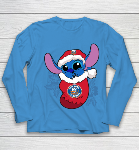 New York Islanders Christmas Stitch In The Sock Funny Disney NHL Youth Long Sleeve 7