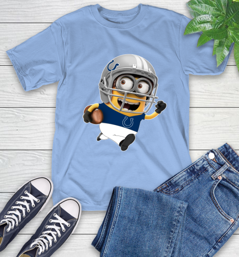 NFL Indianapolis Colts Minions Disney Football Sports T Shirt Tee For Sports