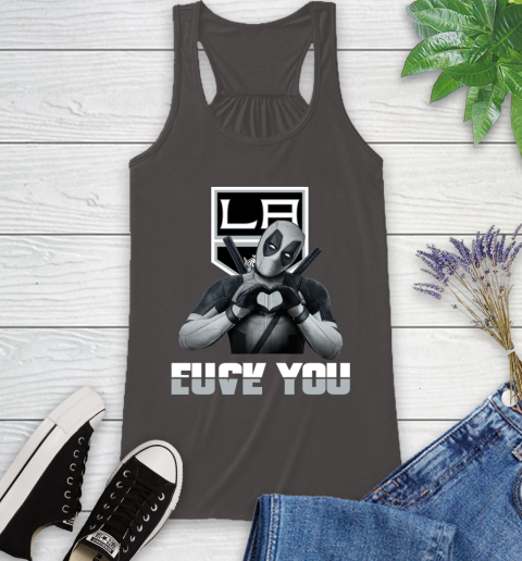 NHL Los Angeles Kings Deadpool Love You Fuck You Hockey Sports Racerback Tank 11