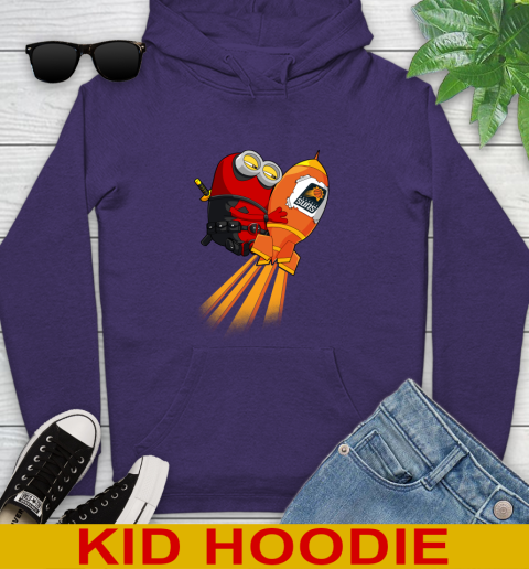 NBA Basketball Phoenix Suns Deadpool Minion Marvel Shirt Youth Hoodie 5