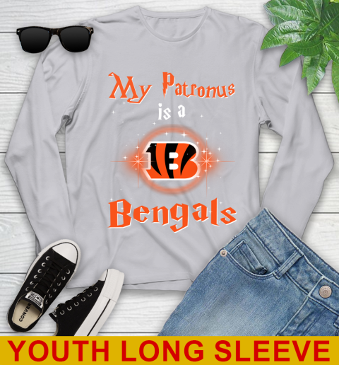 NFL Football Harry Potter My Patronus Is A Cincinnati Bengals Youth Long Sleeve 5
