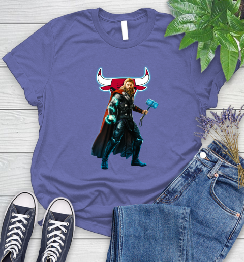 NBA Thor Avengers Endgame Basketball Chicago Bulls Women's T-Shirt 11
