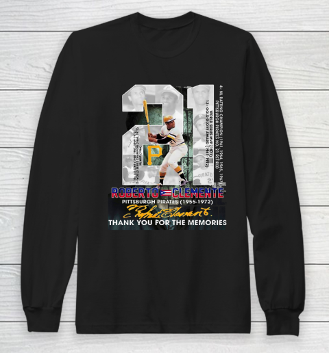 Roberto Clemente Thank For The Memmories Long Sleeve T-Shirt