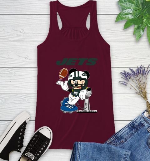 NFL New York Jets Mickey Mouse Disney Super Bowl Football T Shirt Racerback Tank 3