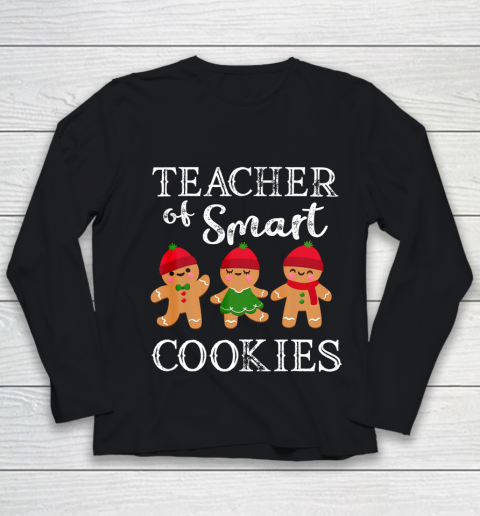 Teacher Of Smart Cookies Shirt Funny Teacher Christmas Gift Youth Long Sleeve