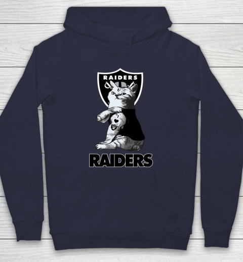 NFL Football My Cat Loves Oakland Raiders Hoodie 2