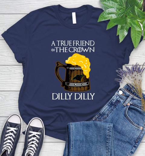 NFL Carolina Panthers A True Friend Of The Crown Game Of Thrones Beer Dilly Dilly Football Shirt Women's T-Shirt 14