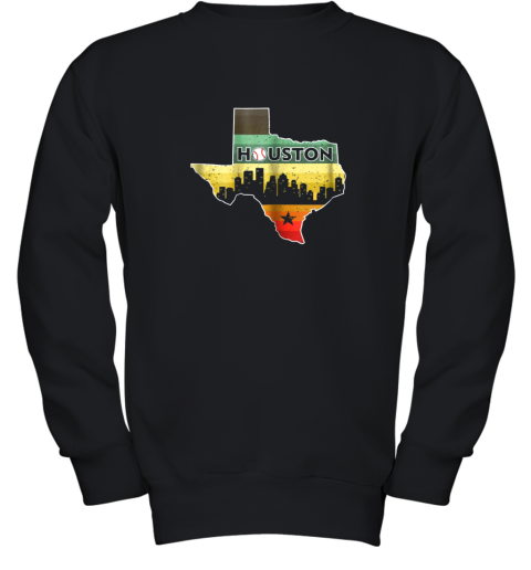 Houston Retro Baseball Shirt  Vintage Houston Baseball Youth Sweatshirt