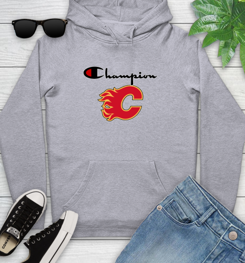 NHL Hockey Calgary Flames Champion Shirt Youth Hoodie 4
