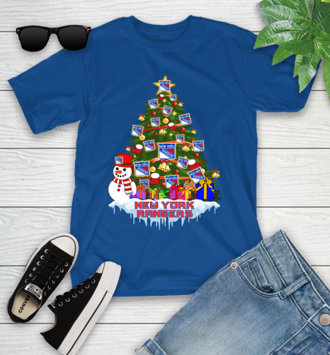 New York Rangers Merry Christmas NHL Hockey Sports Youth T-Shirt 9