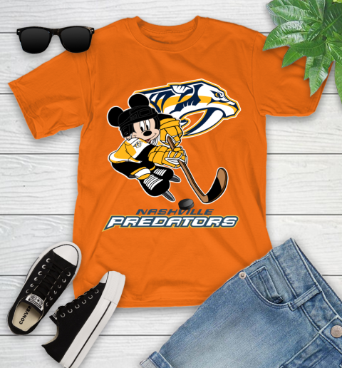 NHL Nashville Predators Mickey Mouse Disney Hockey T Shirt Youth T-Shirt 7