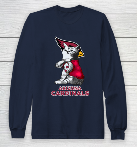NFL Football My Cat Loves Arizona Cardinals Long Sleeve T-Shirt 2
