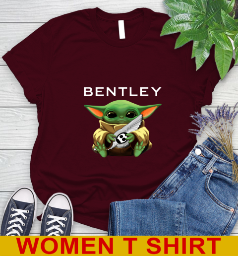 Star Wars Baby Yoda Hugs Bentley Car Shirt 90