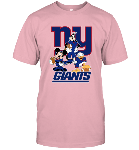 Mickey Donald Goofy The Three New York Giants Football Unisex Jersey Tee