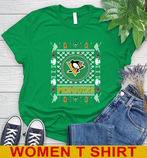 Pittsburgh Penguins Merry Christmas NHL Hockey Loyal Fan Women's T-Shirt 7