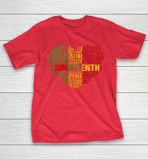 Juneteenth Heart Black History Afro American African Freedom T-Shirt 9