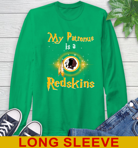 NFL Football Harry Potter My Patronus Is A Washington Redskins Long Sleeve T-Shirt 8