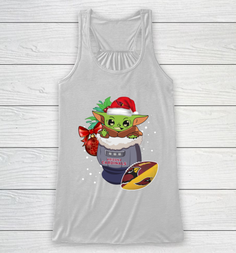 Arizona Cardinals Christmas Baby Yoda Star Wars Funny Happy NFL Racerback Tank 2