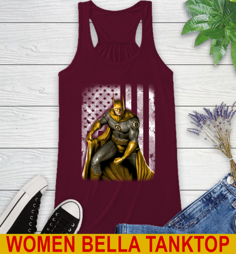Boston Bruins NHL Hockey Batman DC American Flag Shirt Racerback Tank 2