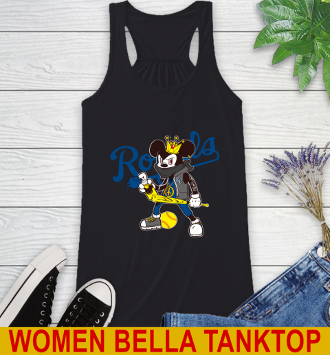 Kansas City Royals MLB Baseball Mickey Peace Sign Sports Racerback Tank 2