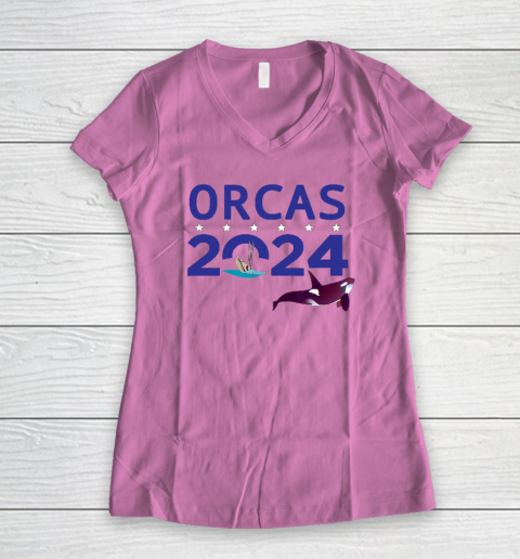Orcas 2024 Women's V-Neck T-Shirt 6