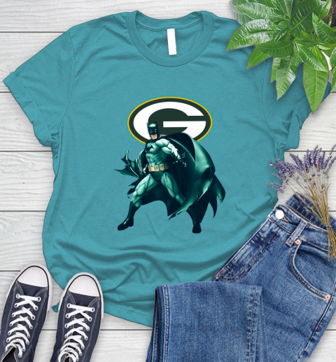 NFL Batman Football Sports Green Bay Packers Women's T-Shirt 12
