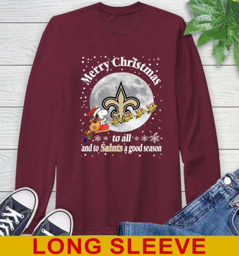 New Orleans Saints Merry Christmas To All And To Saints A Good Season NFL Football Sports Long Sleeve T-Shirt 7