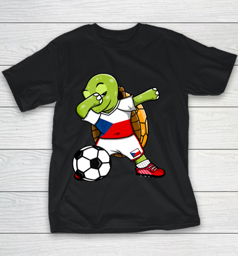 Dabbing Turtle Czech Republic Soccer Fans Jersey Football Youth T-Shirt