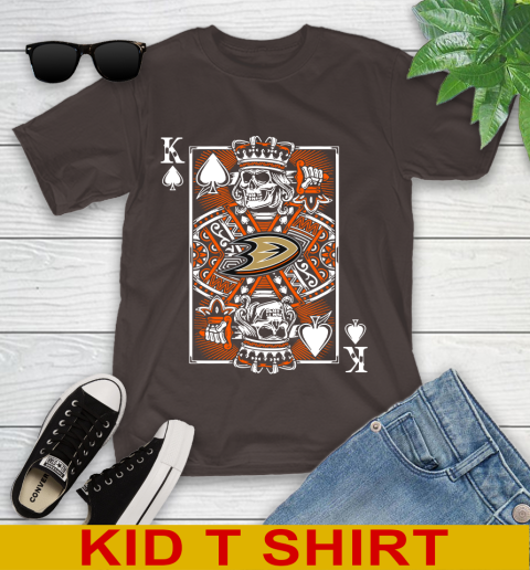 Anaheim Ducks NHL Hockey The King Of Spades Death Cards Shirt Youth T-Shirt 6