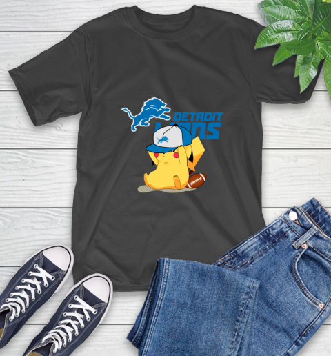 NFL Pikachu Football Sports Detroit Lions T-Shirt 2