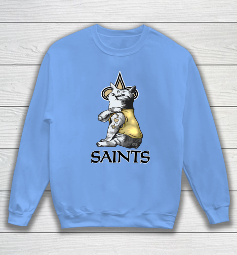 NFL Football My Cat Loves New Orleans Saints Sweatshirt 8