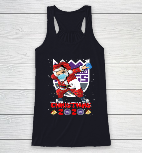 Sacramento Kings Funny Santa Claus Dabbing Christmas 2020 NBA Racerback Tank 7