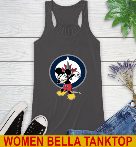 Winnipeg Jets NHL Hockey Dabbing Mickey Disney Sports Racerback Tank 12