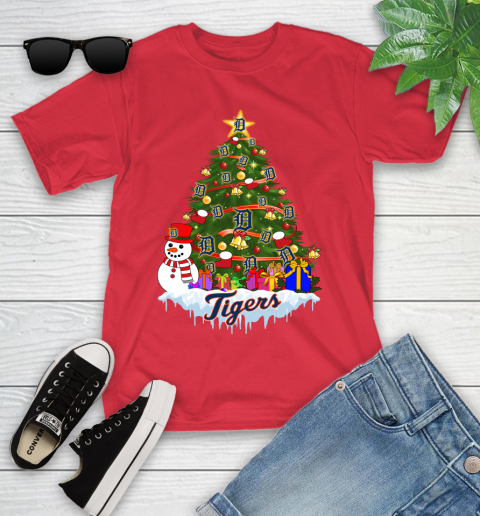 Detroit Tigers Merry Christmas MLB Baseball Sports Youth T-Shirt 10