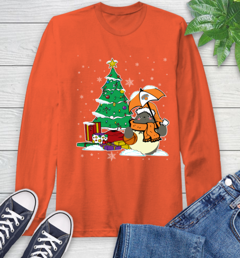 New York Knicks NBA Basketball Cute Tonari No Totoro Christmas Sports Long Sleeve T-Shirt 4
