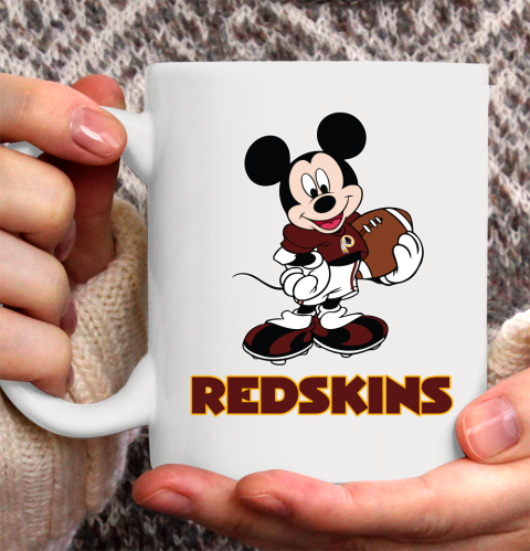 NFL Football Washington Redskins Cheerful Mickey Mouse Shirt Ceramic Mug 11oz 2
