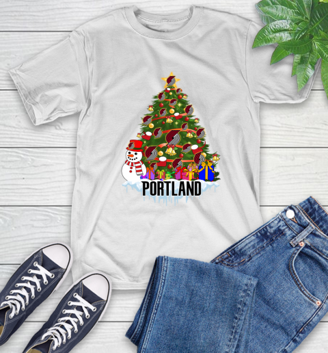 Portland Trail Blazers Merry Christmas NBA Basketball Sports T-Shirt