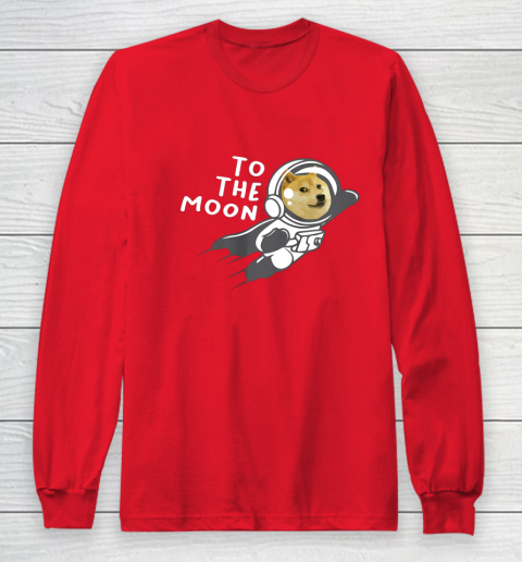 Dogecoin to the Moon Shirt Hodl Doge Coin Crypto Currency Long Sleeve T-Shirt 7